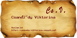 Csanády Viktorina névjegykártya